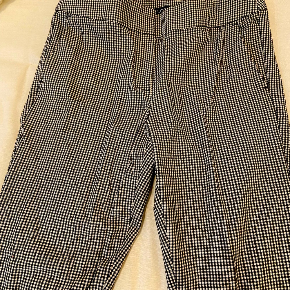 Black and white checkered Ankle Pant